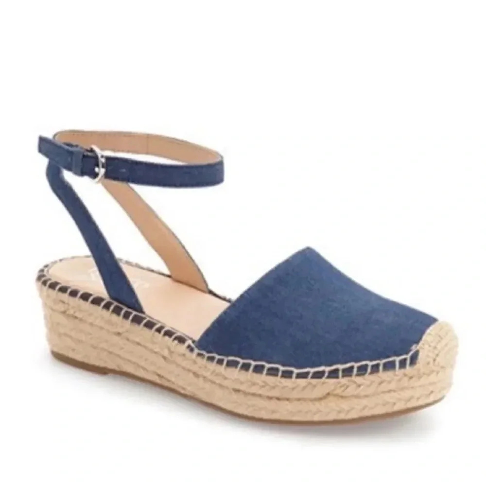 Franco Sarto Blue Espadrille Sandals